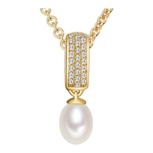 Colier cu perlă Chakra Pearls Gold Wide