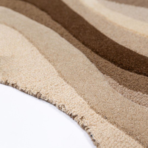Covor maro/bej țesut manual din lână 200x290 cm Envy Wool – Flair Rugs-image-3
