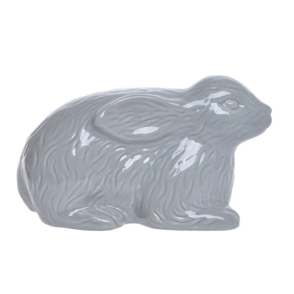 Decorațiune din ceramică Ewax Fuzzy Rabbit, gri