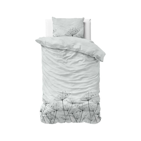 Lenjerie din flanelă pentru pat de o persoană Dreamhouse Jaelyn, 140 x 220 cm, gri