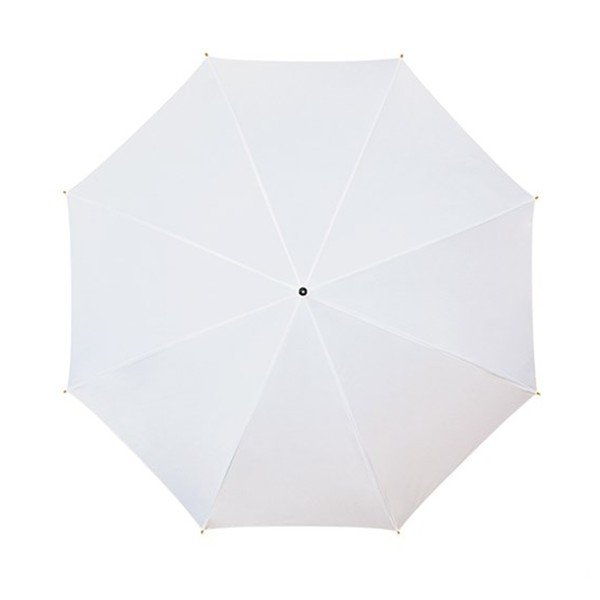 Umbrelă cu mâner din lemn Ambiance Wooden, ⌀ 102 cm, alb-image-1