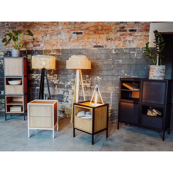 Dulap negru în decor stejar 45x102 cm Skap - CustomForm-image-1