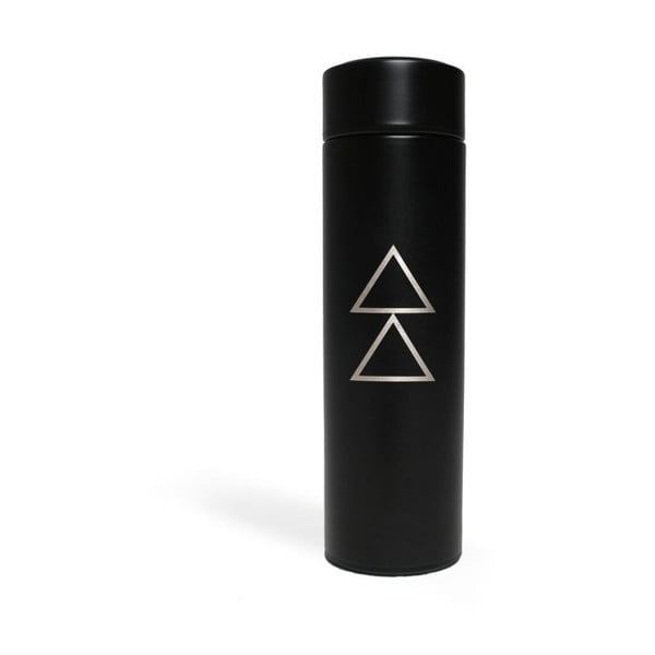 Sticlă pentru apă Yoga Design Lab Zoto, 450 ml, negru