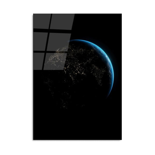 Tablou din sticlă 70x100 cm Earth – Wallity