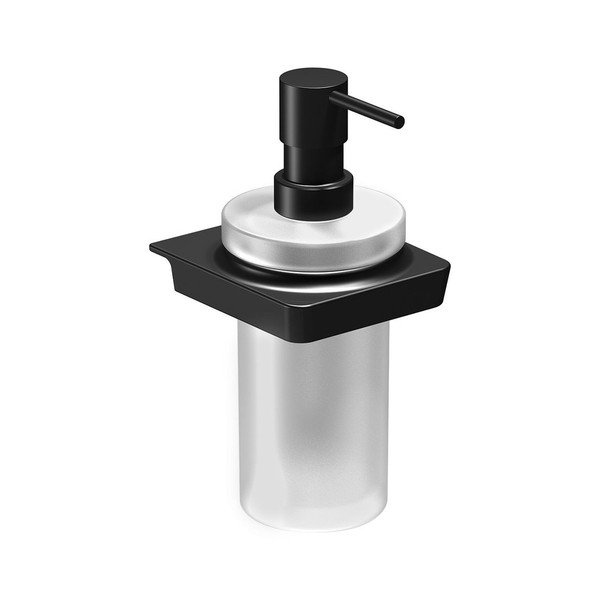 Dozator de săpun din alamă de perete Sapho Zen, 250 ml, alb-negru