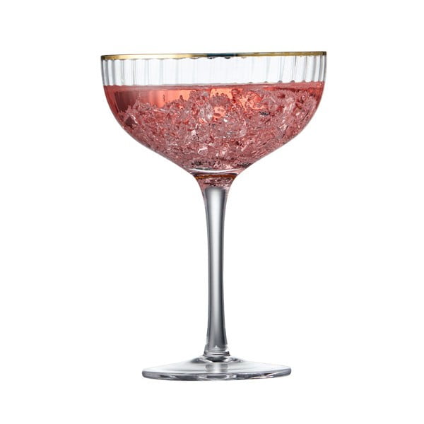 Set 4 pahare pentru cocktail Lyngby Glas Palermo, 315 ml, auriu-image-2