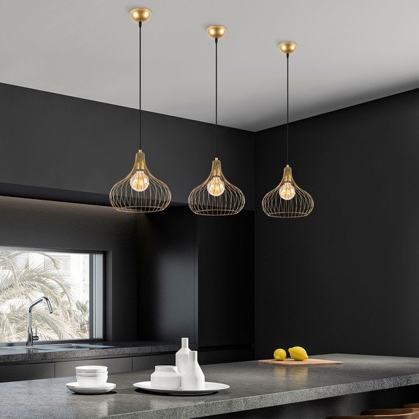 Lustră cu abajur din metal ø 22 cm Teldemia – Opviq lights-image-2