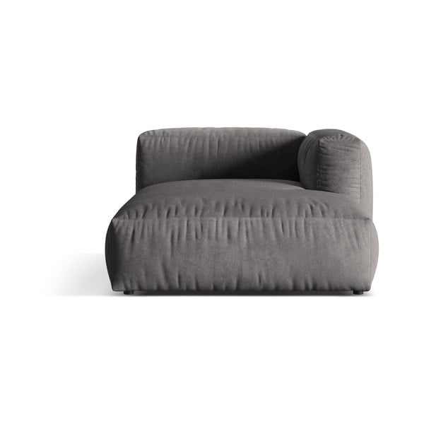 Modul pentru canapea modulară gri cu tapițerie din catifea (cu colț pe partea dreaptă) Martina – Micadoni 