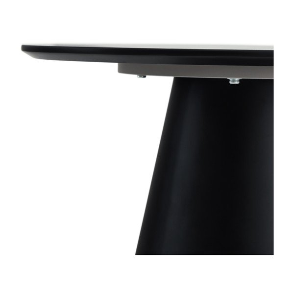 Măsuță de cafea neagră/gri deschis cu blat cu aspect de marmură ø 60 cm Tango – Furnhouse-image-3