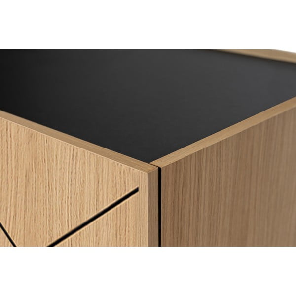 Comodă cu aspect de lemn de stejar Woodman Porto Ramalade-image-1