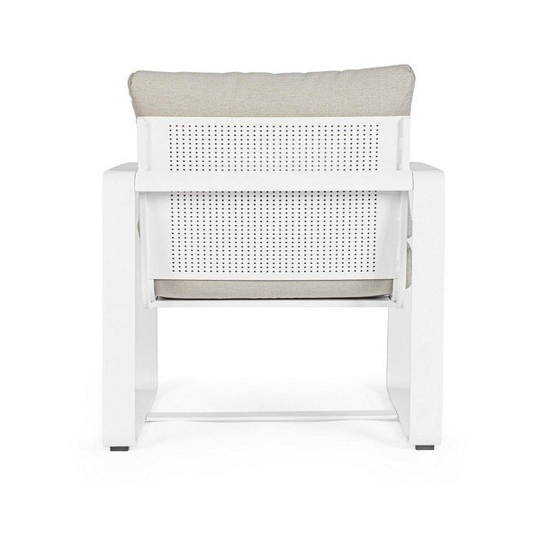 Fotoliu de grădină alb din metal Merrigan   – Bizzotto-image-4