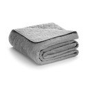 Cuvertură gri deschis matlasată din catifea 220x240 cm Laila – Restilo