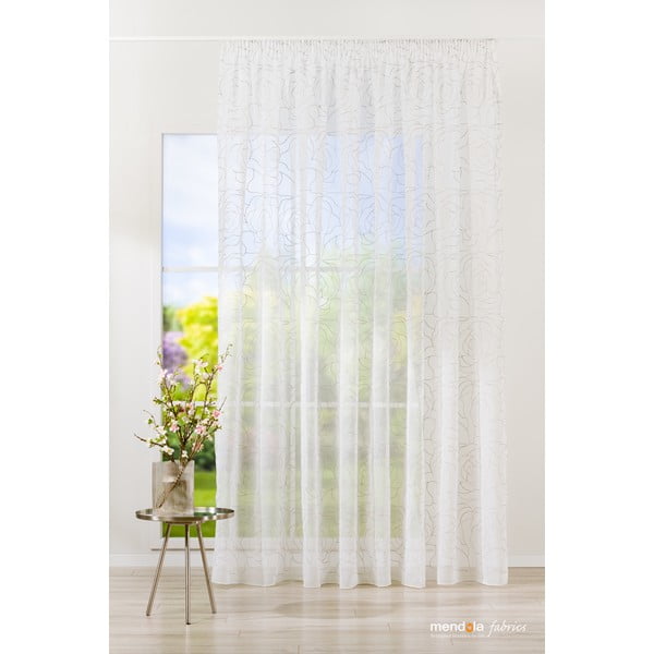 Perdea albă/gri 140x245 cm Amanda – Mendola Fabrics-image-1