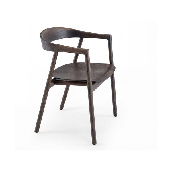 Scaun de dining maro din lemn  de stejar Muna – Gazzda-image-4