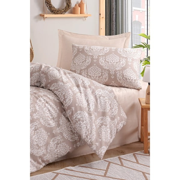 Lenjerie de pat maro pentru pat de o persoană 140x200 cm Post – Mijolnir-image-1