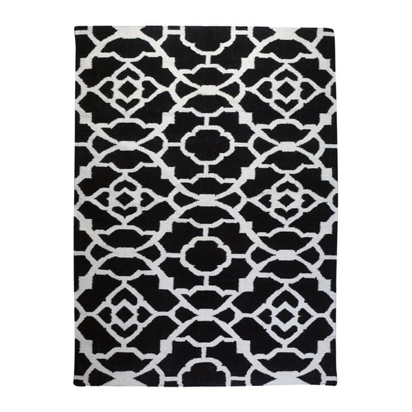 Covor de lână Geometry Vintage Black & White, 160 x 230 cm