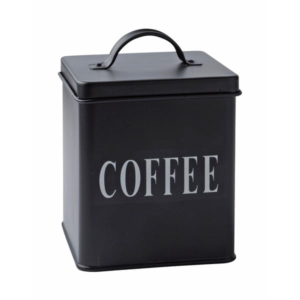 Recipient metalic KJ Collection Coffee, 1,5 l, negru