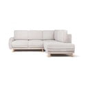 Colțar bej extensibil cu tapițerie din catifea reiată  (cu colț pe partea dreaptă) Tori – Bonami Selection