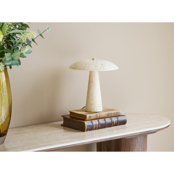 Veioză bej LED din piatră (înălțime 25,5 cm) Consett – House Nordic-image-1
