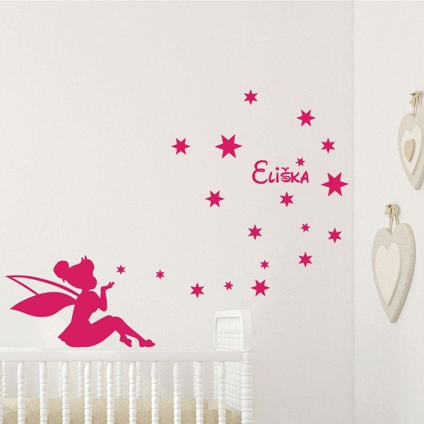 Autocolant de perete cu nume Ambiance Blowing The Stars-image-1