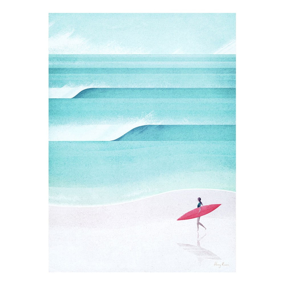 Poster 30x40 cm Surf Girl IV - Travelposter