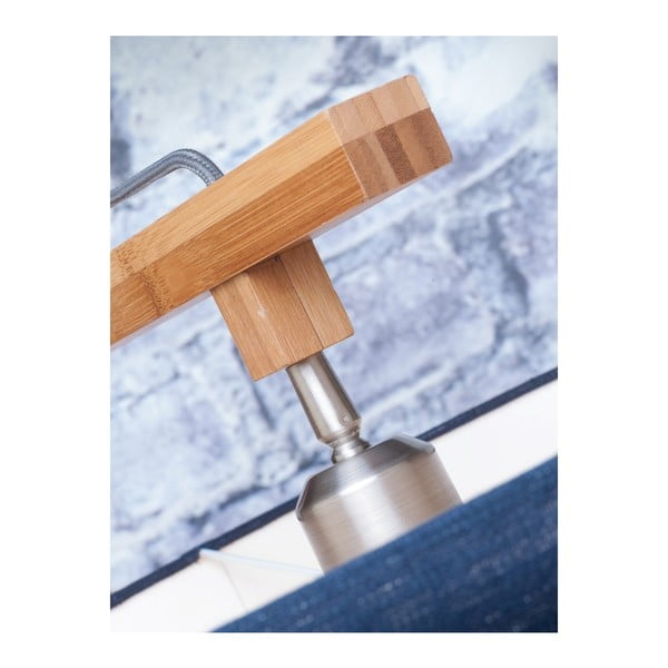 Lampadar din bambus Good&Mojo Himalaya, abajur alb-image-1