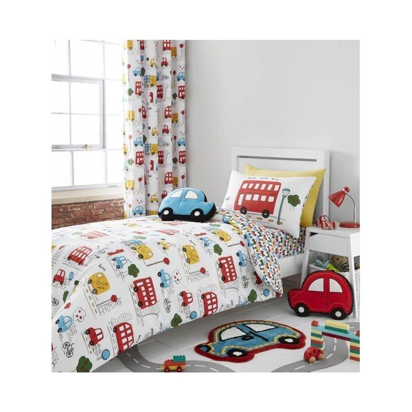 Pernă decorativă 3 D pentru copii Catherine Lansfield Car, 42 x 30 cm, albastru-roșu-image-3