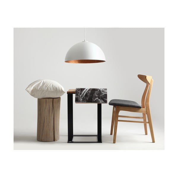 Lustră cu detalii arămii CustomForm Lord, ø 50 cm, alb-image-3