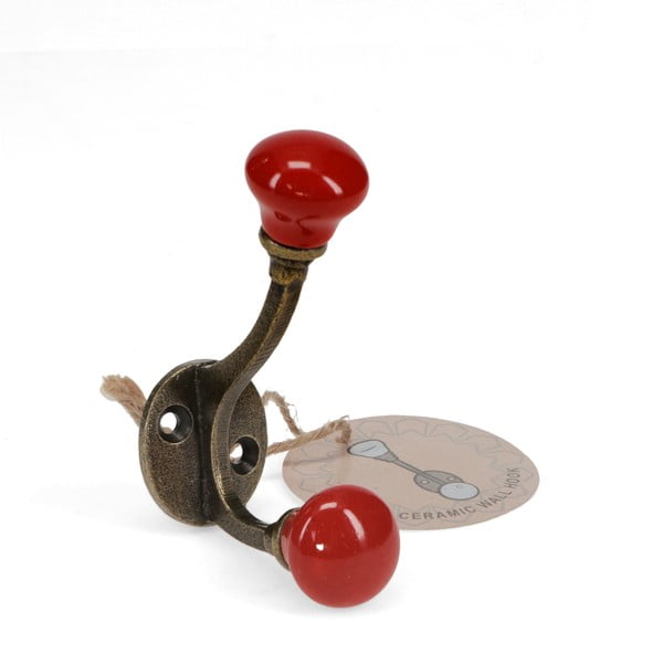 Cuier de perete roșu din metal 3 cm – Rex London-image-2