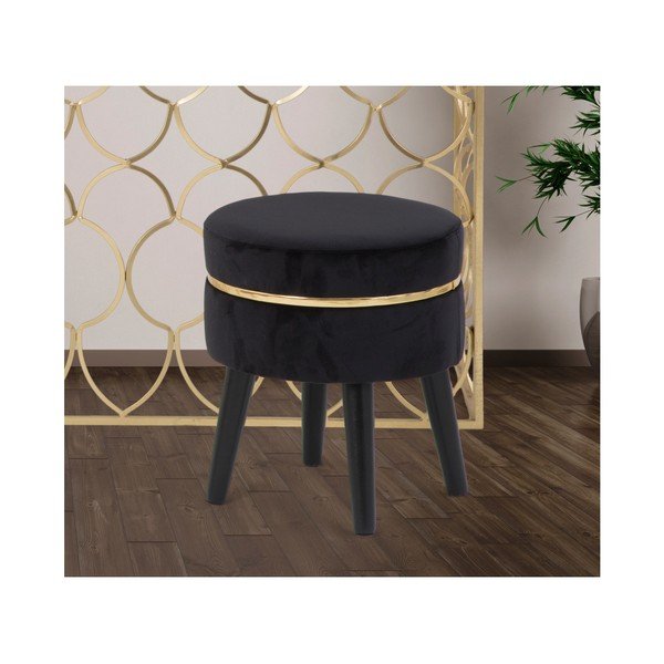 Scaun tapițat Mauro Ferretti Paris, negru-image-1