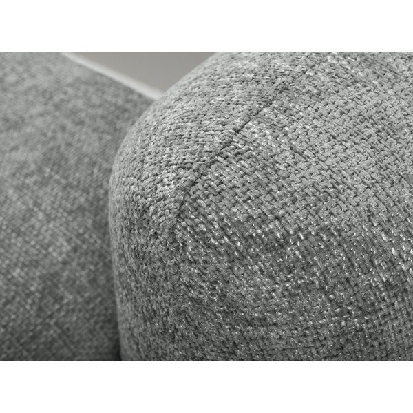 Colțar gri extensibil/cu spațiu de depozitare cu tapițerie din chenille (cu colț pe partea stângă/cu șezlong) Mele – Makamii-image-4