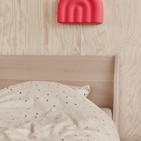 Lenjerie de pat pentru copii crem din bumbac pentru pătuț 70x100 cm Konfetti – OYOY Mini-image-1