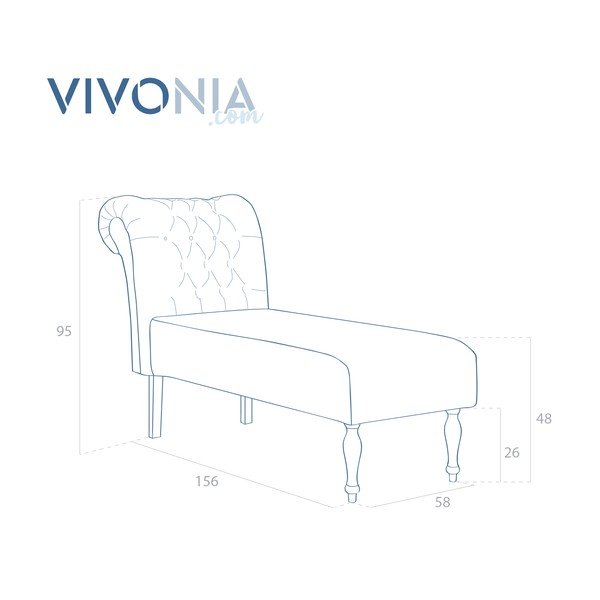 Șezlong Vivonita Nellie, muștar-image-2