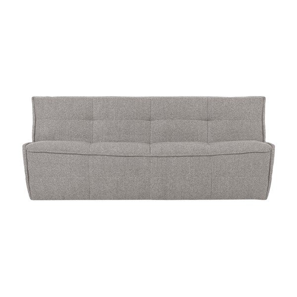 Canapea gri deschis cu tapițerie din țesătură bouclé 204 cm Cluster – vtwonen