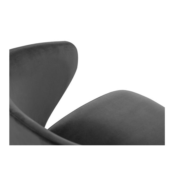 Scaun de sufragerie gri închis cu cotiere tapițat Nemesis – Windsor & Co Sofas-image-3