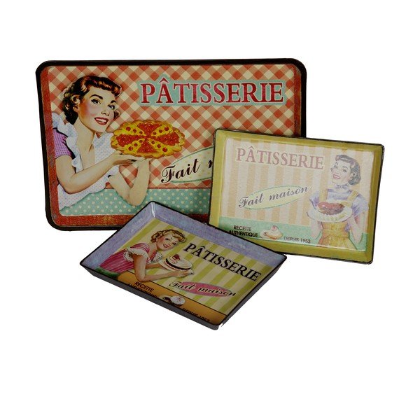 Set 3 tăvi retro Antic Line Patisserie
