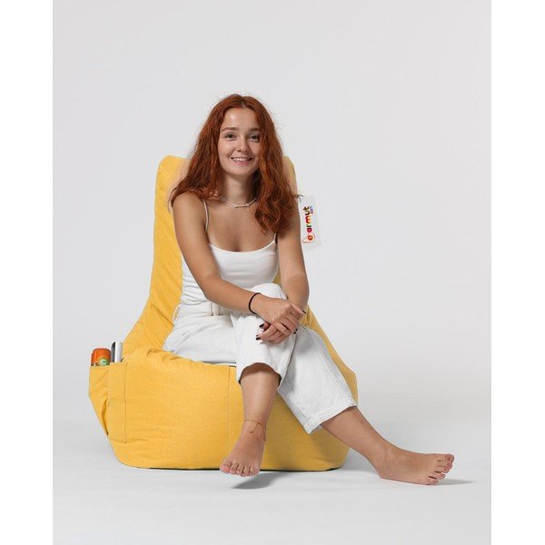 Beanbag pentru grădină galben Diamond XXL – Floriane Garden-image-3