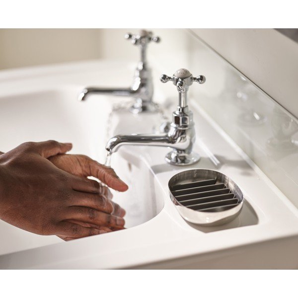 Săpunieră argintiu-lucios din oțel inoxidabil EasyStore Luxe – Joseph Joseph-image-1