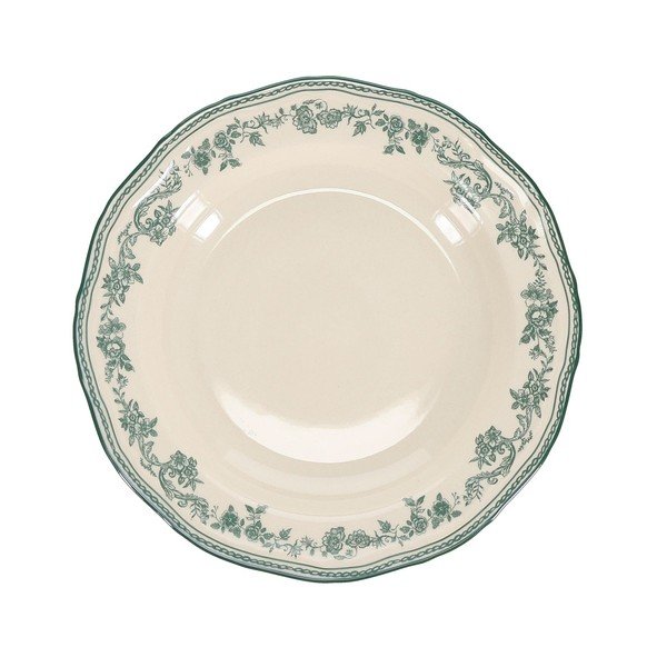 Farfurie verde/fildeș adâncă din porțelan ø 23 cm Cyril – S|P Collection