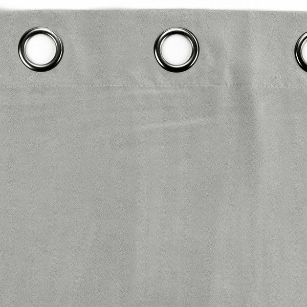 Draperie gri deschis din piele întoarsă 140x240 cm Sultane – douceur d'intérieur-image-2