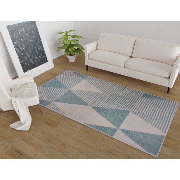Covor albastru lavabil 50x80 cm – Vitaus-image-1