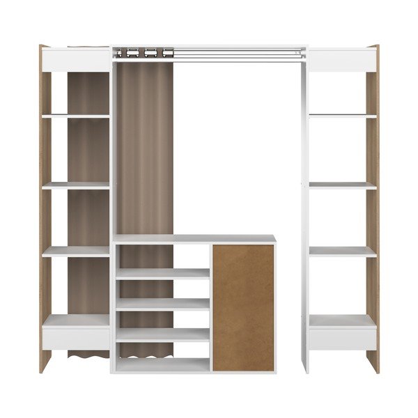 Dulap alb-maroniu 185x182 cm Tom - TemaHome -image-2