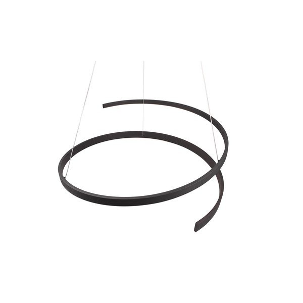 Lustră neagră LED cu control vocal/cu control prin aplicații mobile cu abajur din metal ø 75 cm Cinardi – CINQUE-image-2