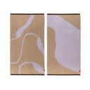 Prosoape mov lavandă/maro deschis 2 buc. din bumbac organic 50x90 cm Nova Arte – Mette Ditmer Denmark