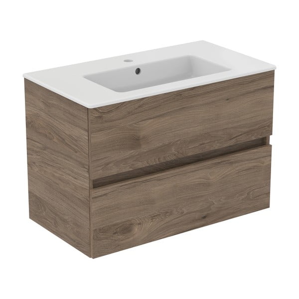 Dulap sub chiuvetă în culoare naturală suspendat cu aspect de lemn de nuc 80x55 cm Eurovit+ – Ideal Standard-image-2