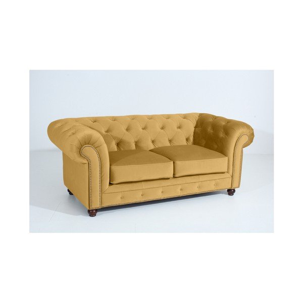 Canapea Max Winzer Orleans Velvet, 196 cm, galben-image-3