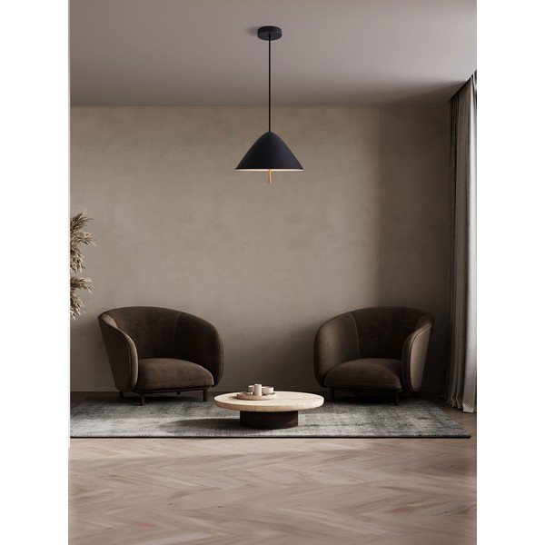 Lustră negru-mat LED din metal cu abajur din metal ø 40 cm Oros – Nova Luce-image-1