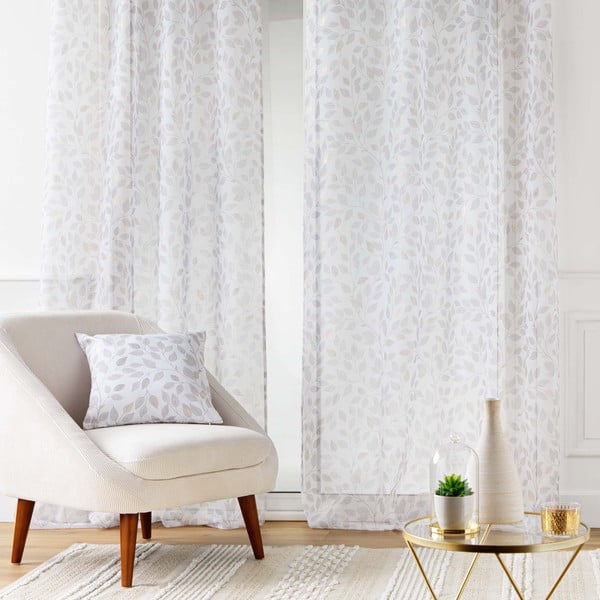 Perdea albă din voal 140x280 cm Duchesse – douceur d'intérieur-image-1