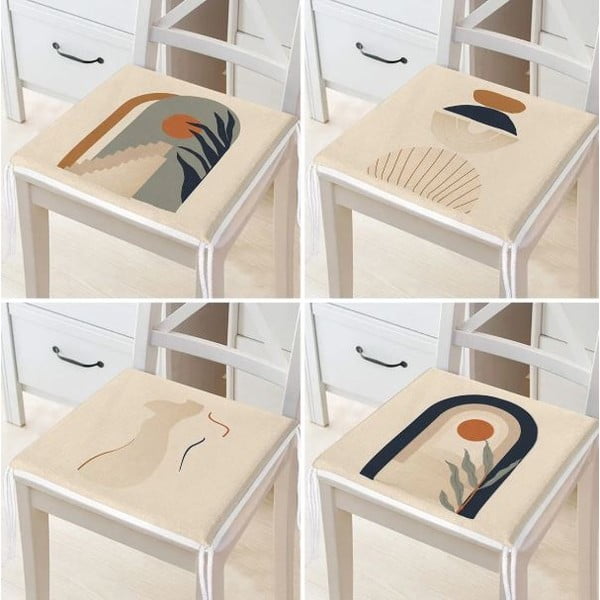 Perne de scaun 4 buc. 42x42 cm Illustrated Arch – Mila Home-image-2