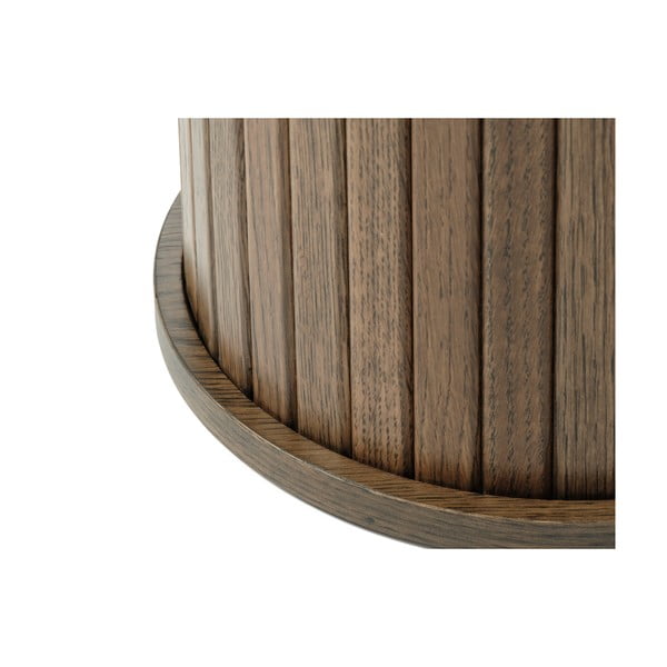 Măsuță auxiliară rotundă cu aspect de lemn de stejar ø 50 cm Nola – Unique Furniture-image-2